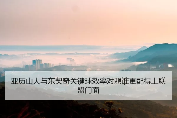 亚历山大与东契奇关键球效率对照谁更配得上联盟门面